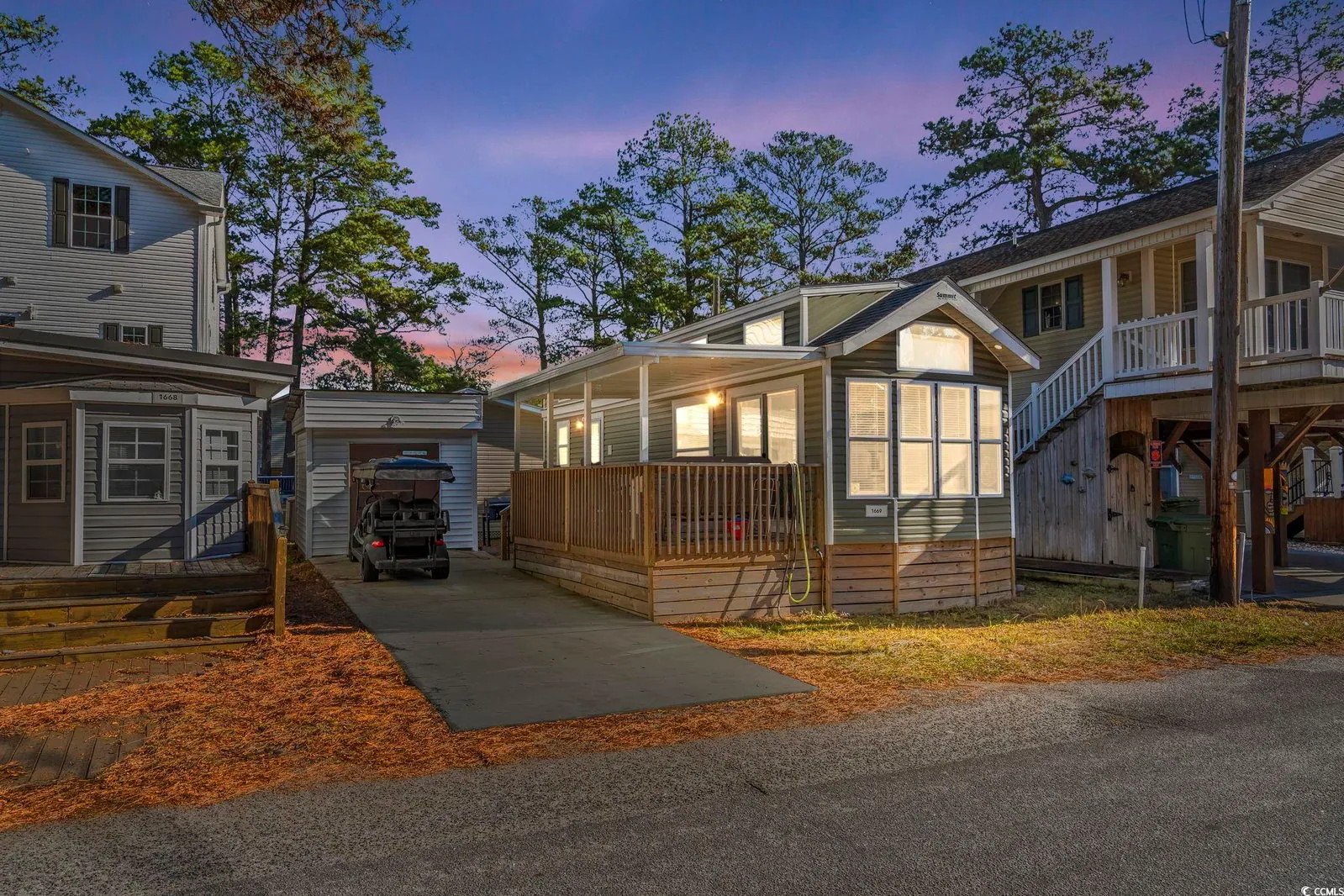 Tiny home exterior at Ocean Lakes