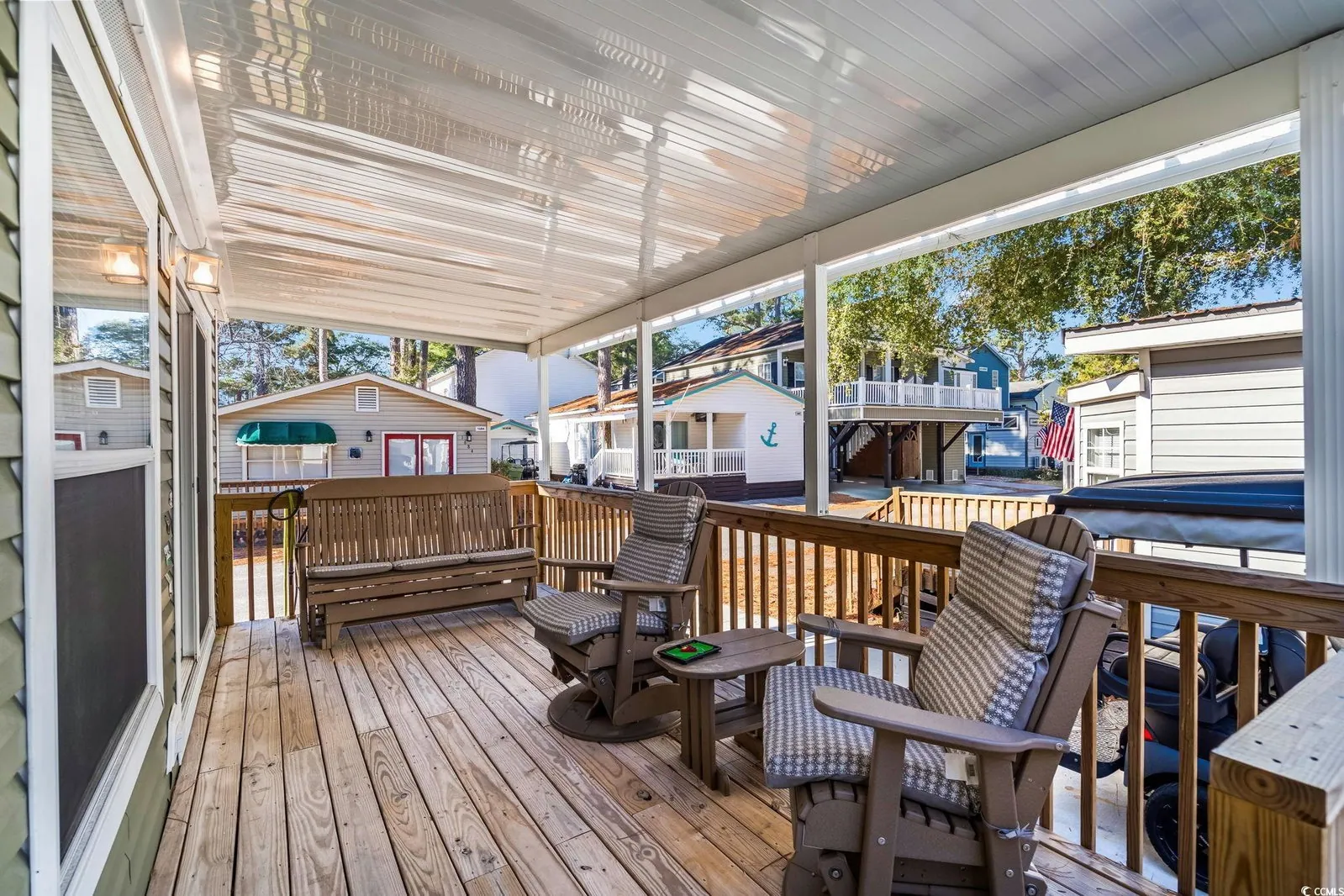 Covered porch and deck