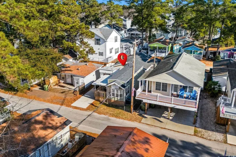 Aerial over Ocean Lakes toward the Atlantic